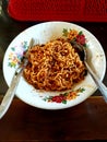 Mie ayam, noodles with chicken, Indonesian traditional foodÃÂ 